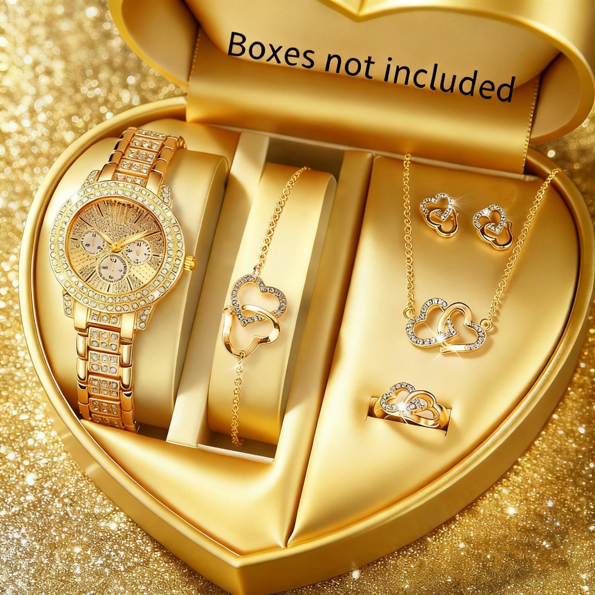 Luxury Watch Kids - 6PCS Set Perhiasan Jam Tangan Wanita