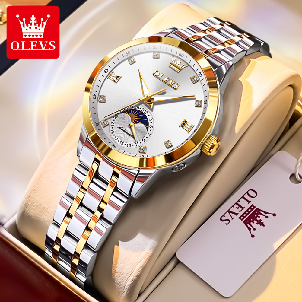Luxury Watch Moon Phase - OLEVS 7041 Elegance Moon Phase Jam