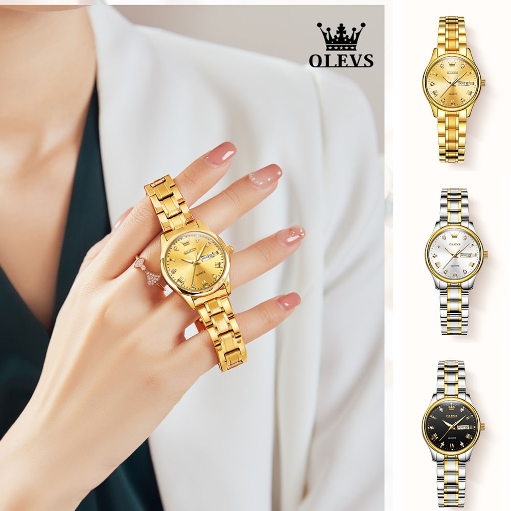 OLEVS jam tangan wanita merek  - Luxury Watch Moon Phase ulasan dan harga