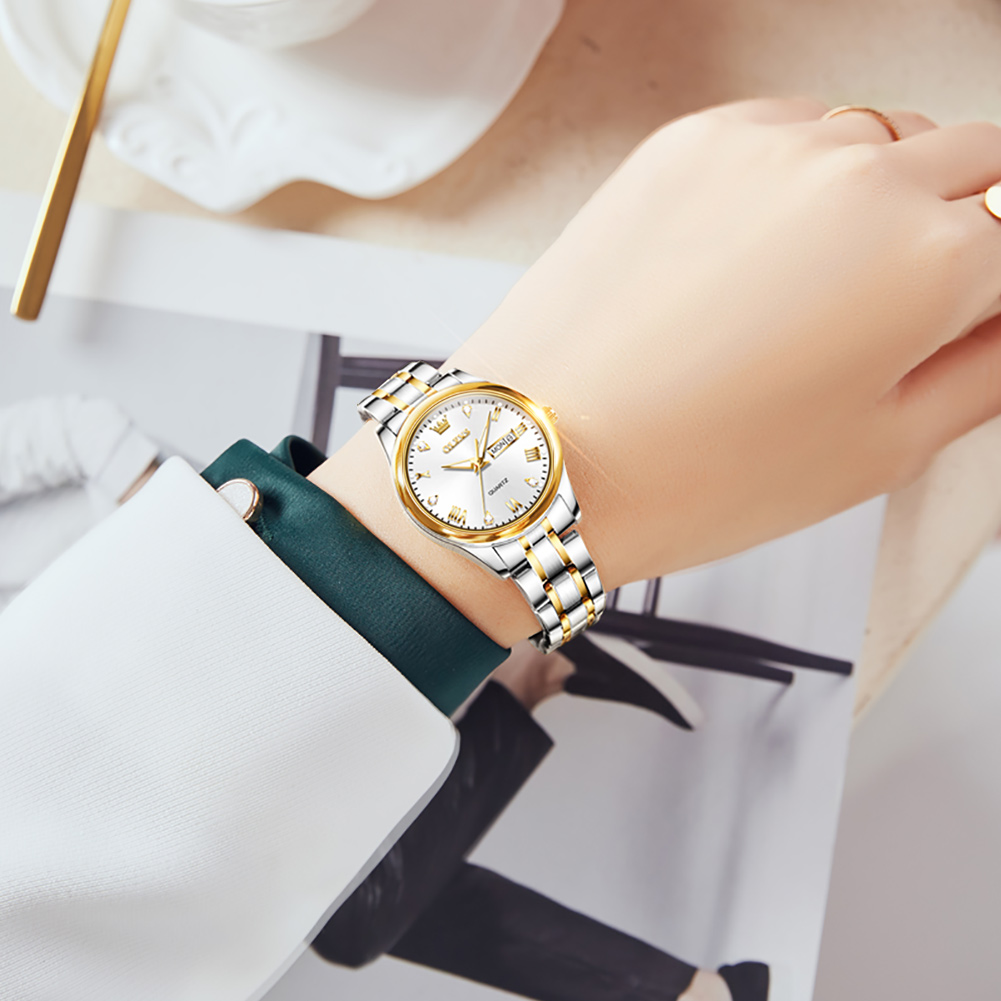OLEVS jam tangan wanita merek  - Luxury Watch Moon Phase ulasan dan harga