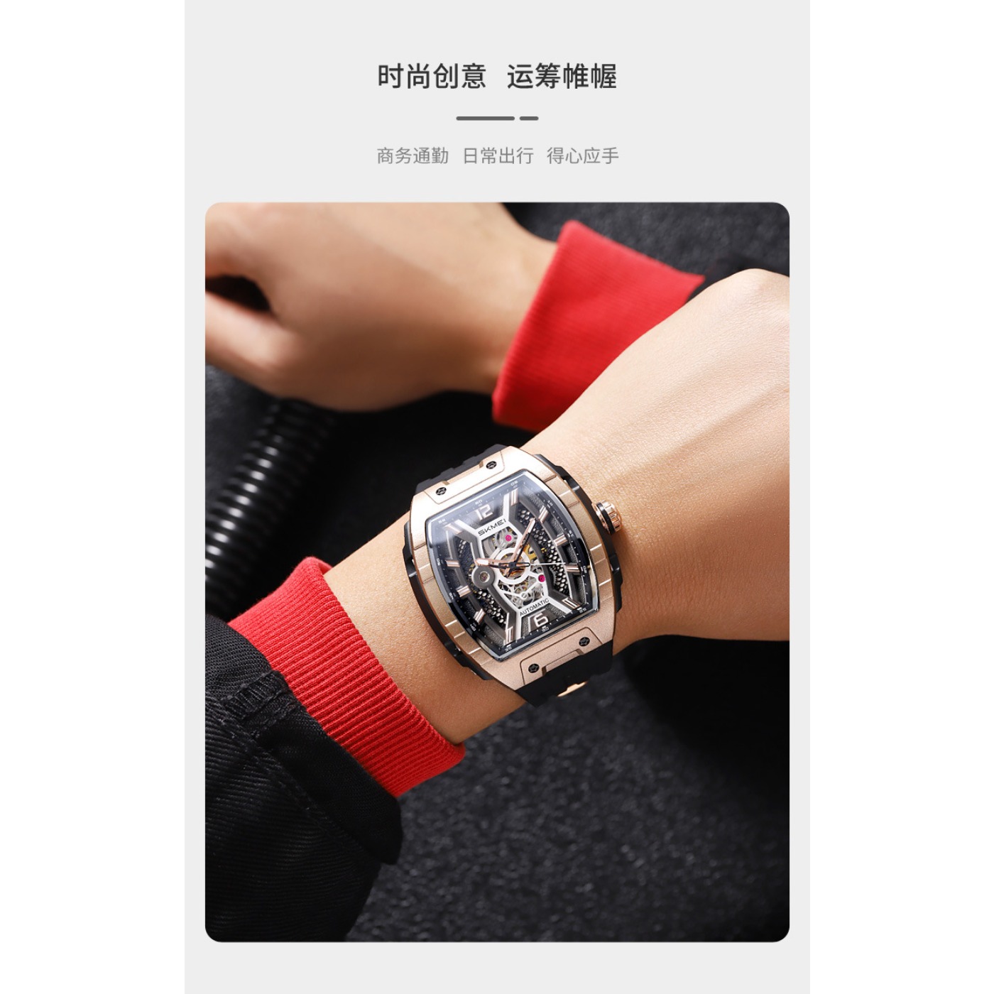 Jam Tangan Otomatis Pria Rose  - Luxury Watch Dial ulasan dan harga