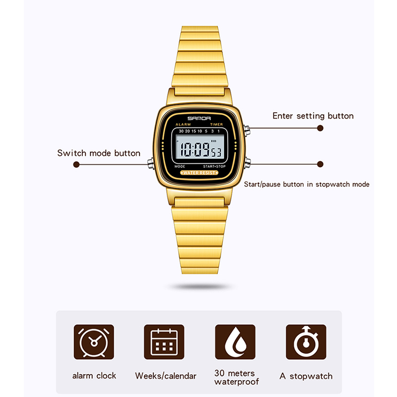 SANDA jam tangan wanita Quartz - Luxury Watch Time ulasan dan harga