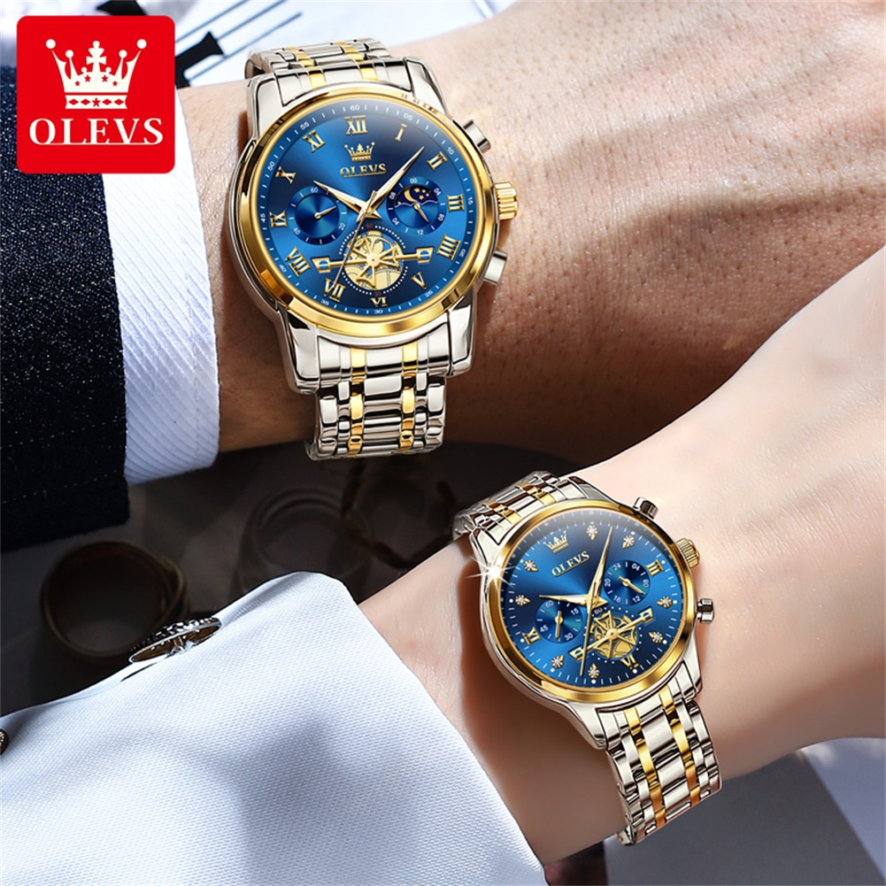 OLEVS jam tangan pasangan Quar - Luxury Watch Time ulasan dan harga