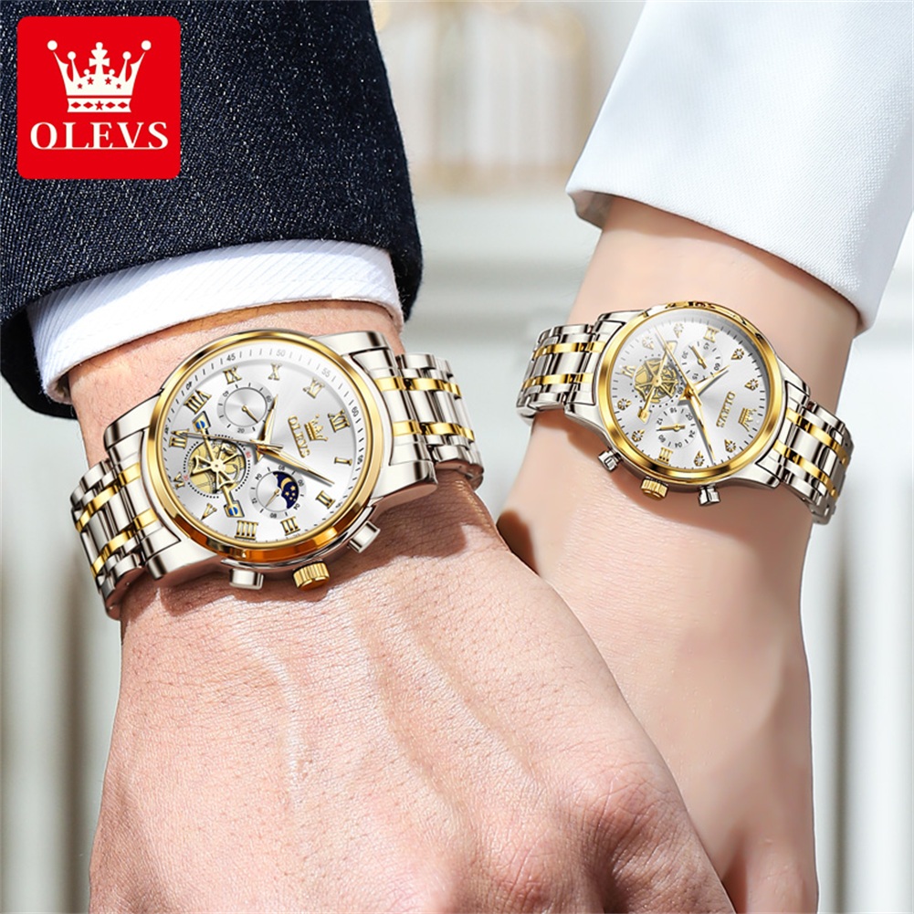 OLEVS jam tangan pasangan Quar - Luxury Watch Time ulasan dan harga