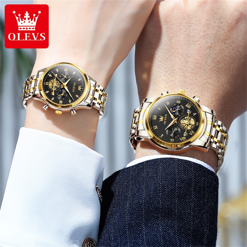 OLEVS jam tangan pasangan Quar - Luxury Watch Time ulasan dan harga