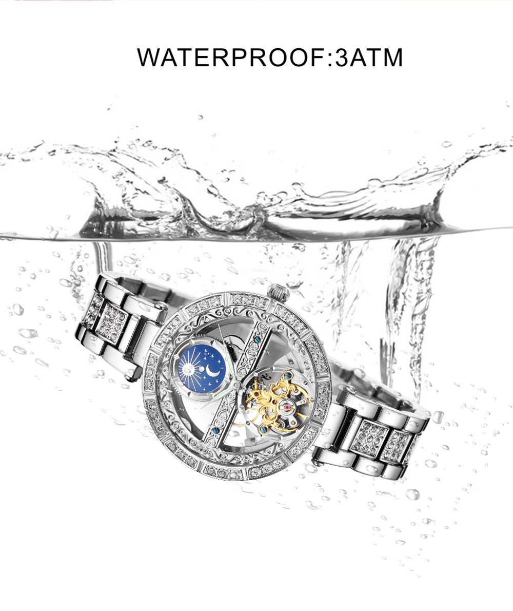 Jam tangan mekanis wanita, arl - Luxury Watch Moon Phase ulasan dan harga