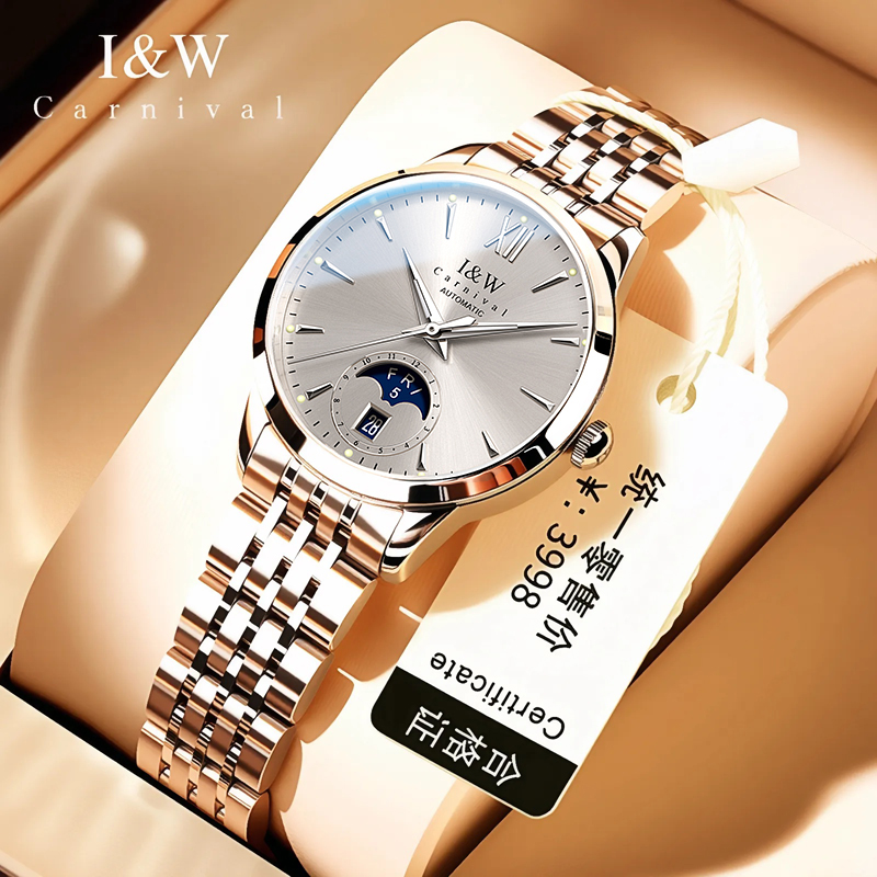 Jam Tangan Mekanik Wanita Seri - Luxury Watch Moon Phase ulasan dan harga