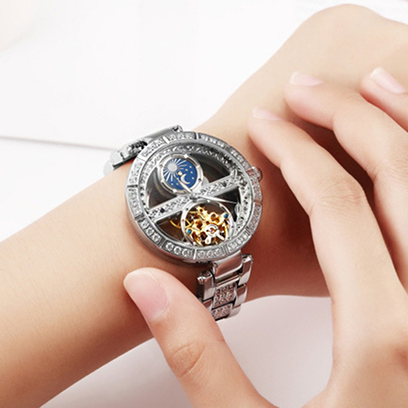 Jam tangan wanita otomatis, ja - Luxury Watch Moon Phase ulasan dan harga
