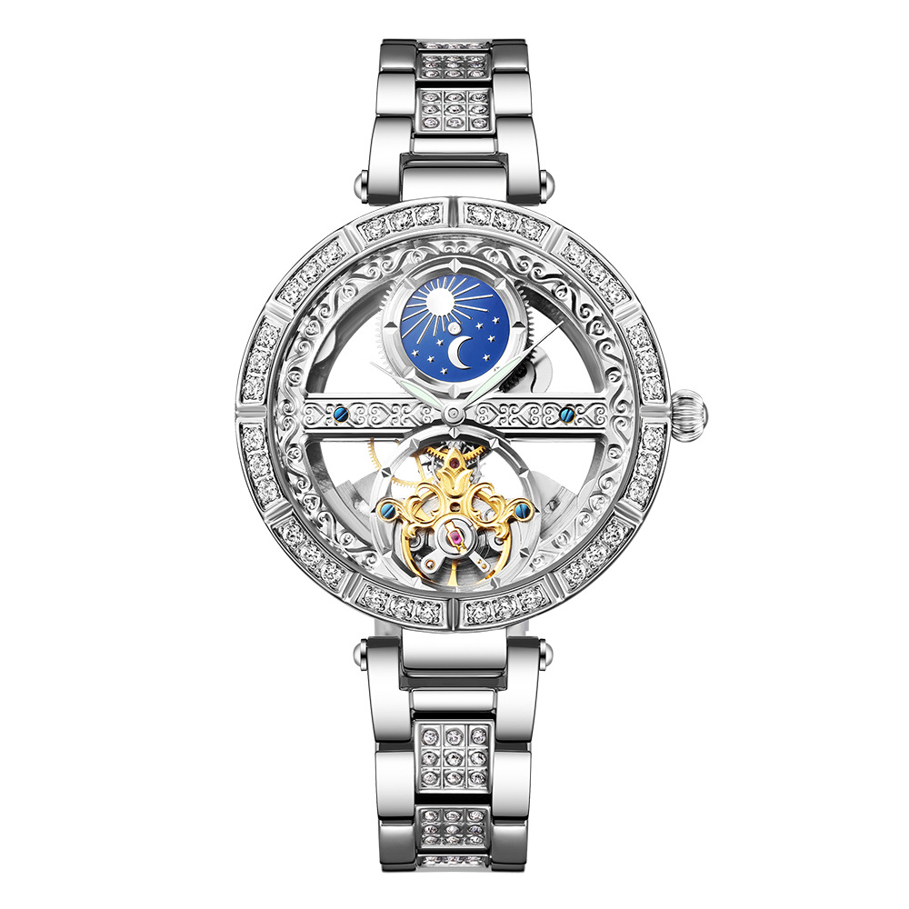 Jam tangan wanita otomatis, ja - Luxury Watch Moon Phase ulasan dan harga