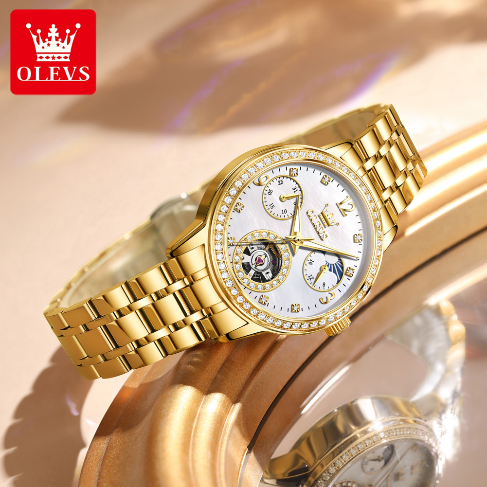 OLEVS 6750 Jam Tangan Wanita O - Luxury Watch Moon Phase ulasan dan harga