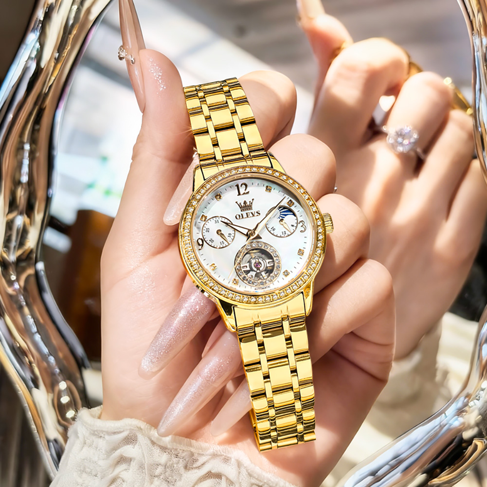 OLEVS 6750 Jam Tangan Wanita O - Luxury Watch Moon Phase ulasan dan harga
